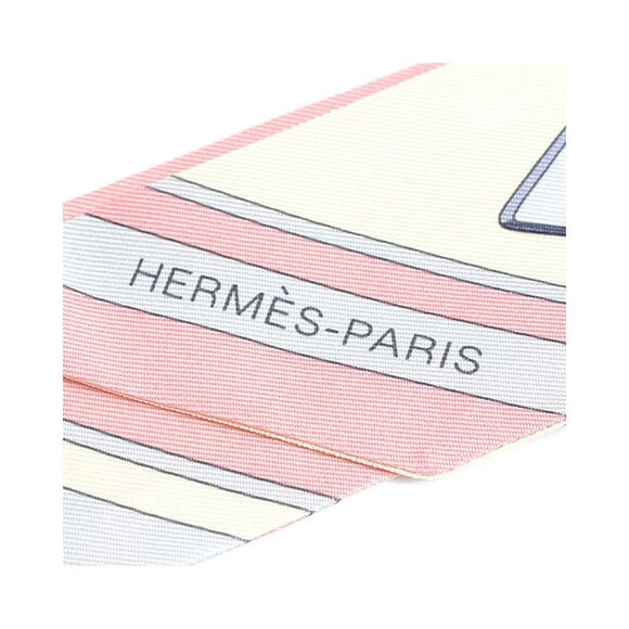 Pre Loved Louis Vuitton Herms Cheval dOrient Silk Twill Scarf BeigePink 90 x 90 - Picture 3 of 8